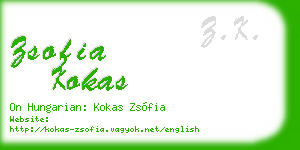 zsofia kokas business card